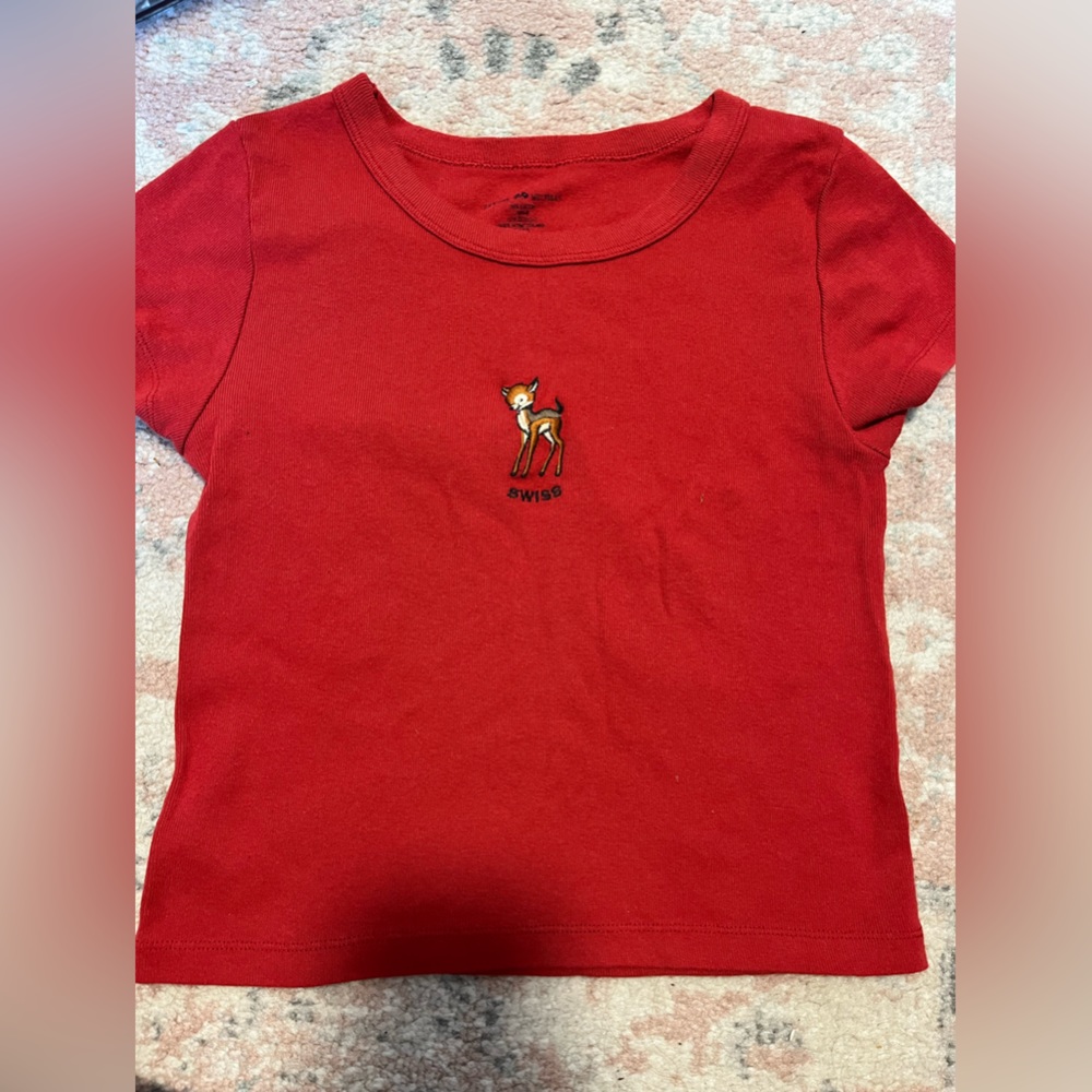 Brandy Melville Swiss Dear Baby Tee